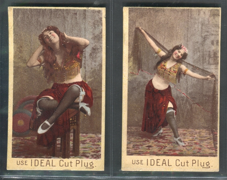 N359-2B Ideal Cut Plug Actresses (ad on front) Lot of (2) Cards