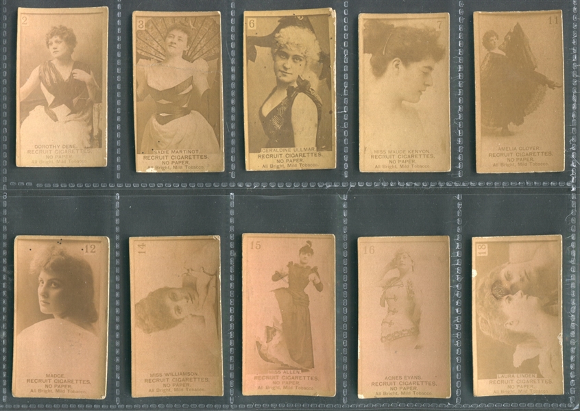 N380 H. Ellis Recruit Actresses Lot of (14) Cards