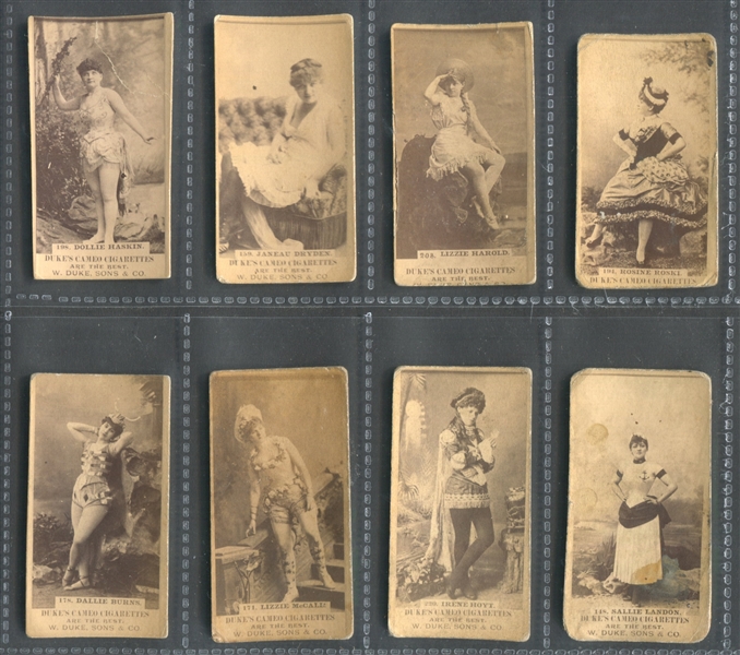 N145 DUke's Cameo Cigarettes Actresses Lot of (8) Cards