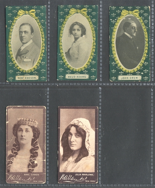 E202 Wallace Sa-Yo Jujubes Actors and Actresses Lot of (5) Different from (2) Types