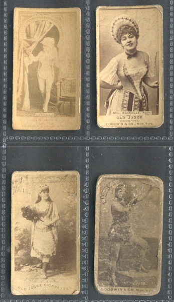 N171 Goodwin Old Judge Actresses Lot of (4) Cards