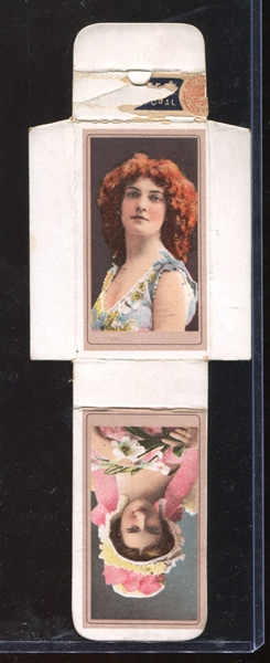 T176 Sweet Caporal Actresses Near Complete Set of (22/24) Cards on (11) Uncut Panels