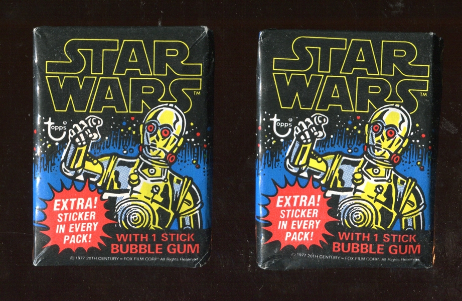 1977 Topps Star Wars Series I Lot of (2) Wax Packages