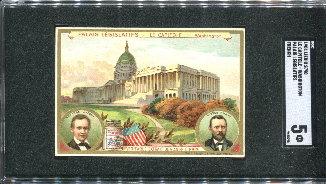 1904 Liebig Le Capital Washington Lincoln/Grant SGC5 Highest Graded