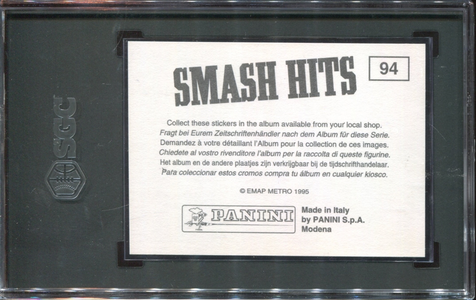 1995 Panini Smash Hits #94 Nirvana SGC9 MINT