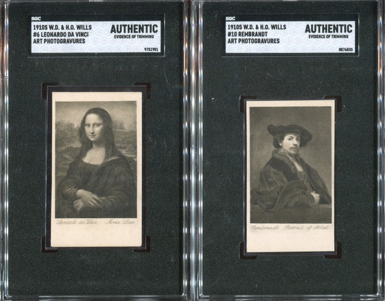 1910 Will's Art Photogravures Complete Set of (50) With SGC Mona Lisa, Rembrandt