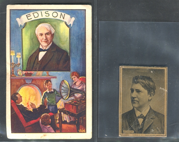 Mixed Thomas Edison Lot of (6) Cards 