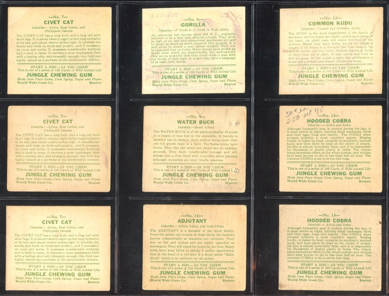 R78 Goudey Jungle Gum Lot of (53) Cards