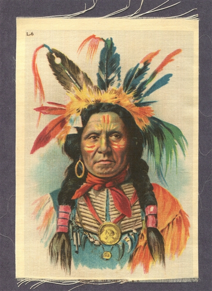 S66 American Tobacco Company Indian Silks (Large) Complete Set of (6) Cards