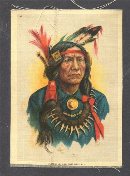 S66 American Tobacco Company Indian Silks (Large) Complete Set of (6) Cards