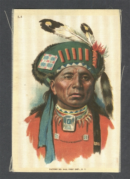 S66 American Tobacco Company Indian Silks (Large) Complete Set of (6) Cards