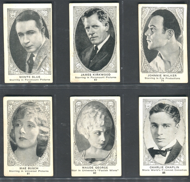 E123 American Caramel Movie Actors and Actresses Lot of (24) Cards