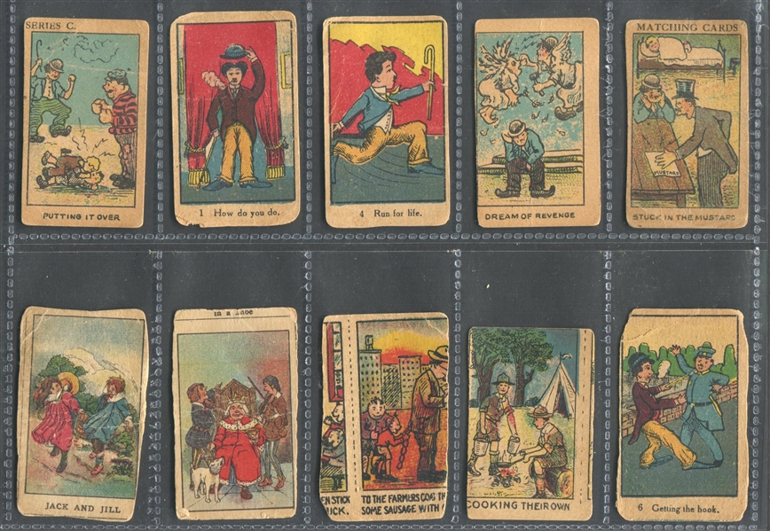 Mixed Lot of (12) Strip Cards With Chaplin Series