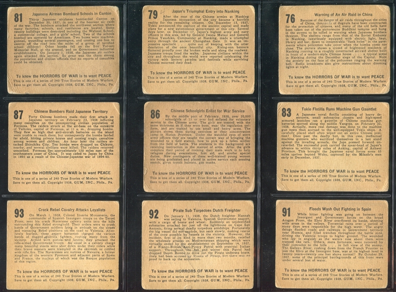 R69 Gum Inc Horrors of War Lot of (22) Cards