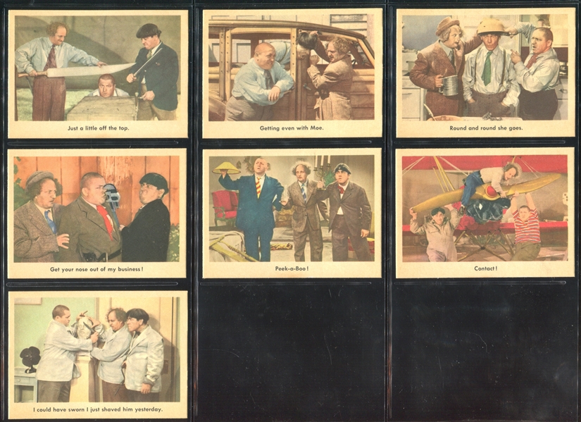 1959 Fleer Three Stooges Lot of (7) Cards