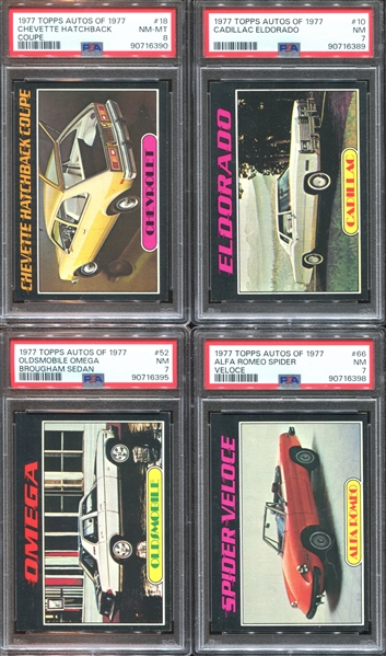 1977 Topps Autos of '77 Lot of (17) Cards and (16) Stickers PSA-Graded