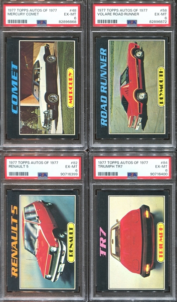 1977 Topps Autos of '77 Lot of (17) Cards and (16) Stickers PSA-Graded