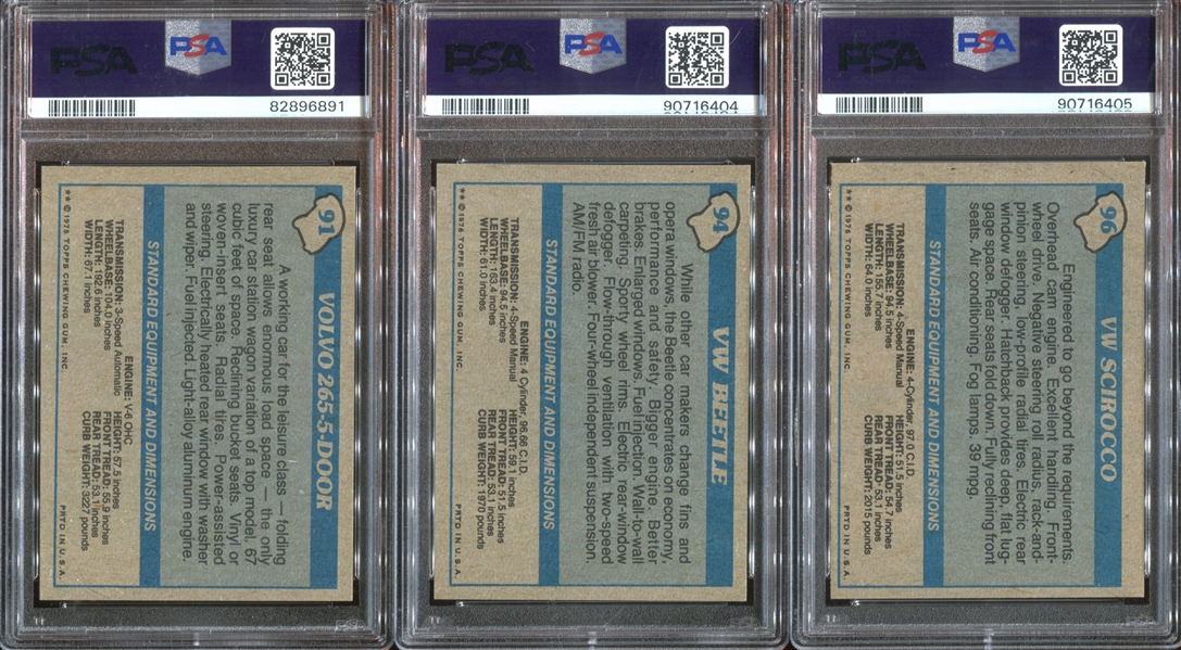 1977 Topps Autos of '77 Lot of (17) Cards and (16) Stickers PSA-Graded