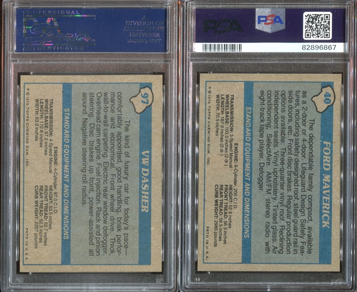 1977 Topps Autos of '77 Lot of (17) Cards and (16) Stickers PSA-Graded