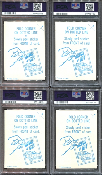 1977 Topps Autos of '77 Lot of (17) Cards and (16) Stickers PSA-Graded