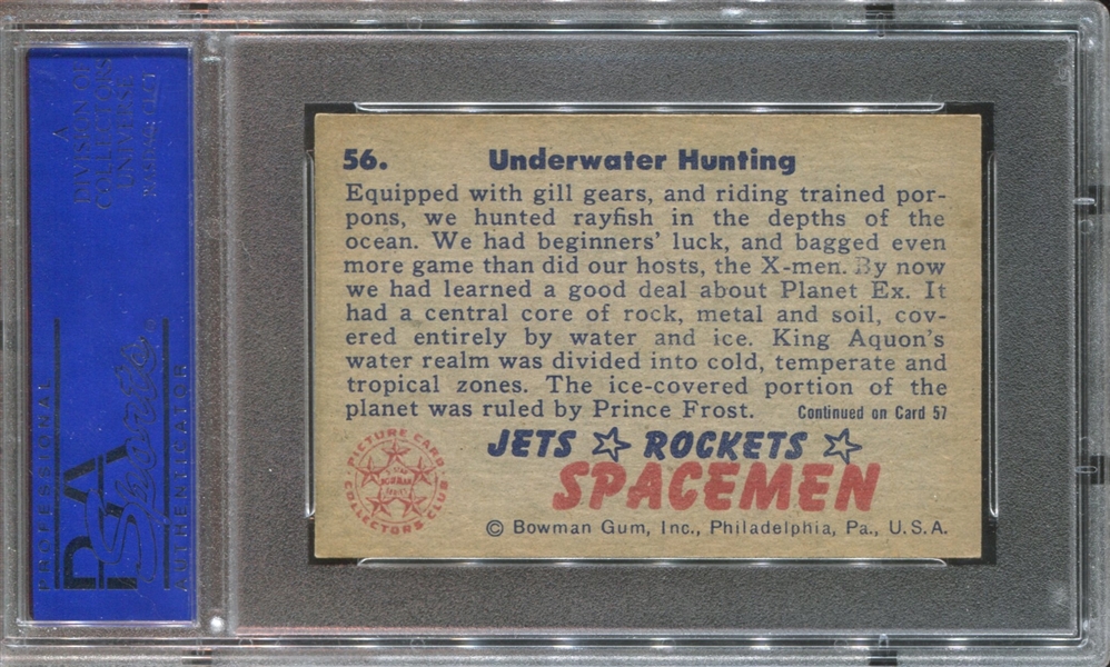 1951 Bowman Jets, Rockets Spacemen #56 PSA7 NM