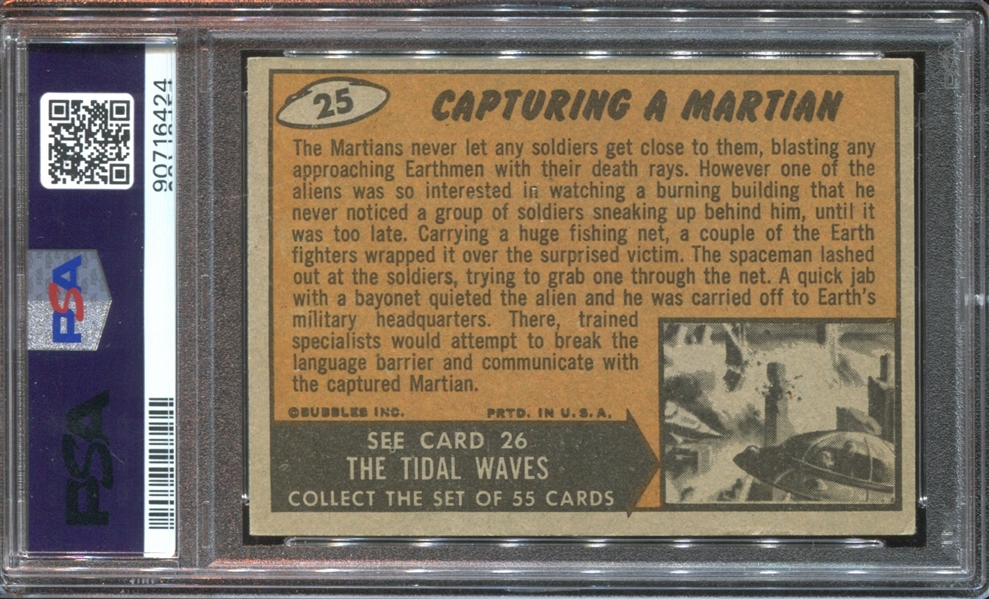 1962 Topps Mars Attacks #25 Capturing a Martian PSA4.5 VGEX+