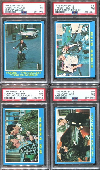 1976 Topps Happy Days Lot of (15) PSA-Graded Cards