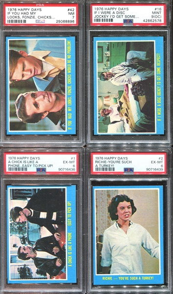 1976 Topps Happy Days Lot of (15) PSA-Graded Cards