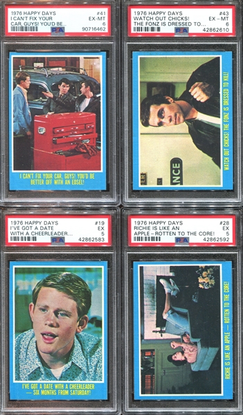 1976 Topps Happy Days Lot of (15) PSA-Graded Cards