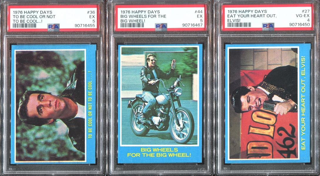 1976 Topps Happy Days Lot of (15) PSA-Graded Cards