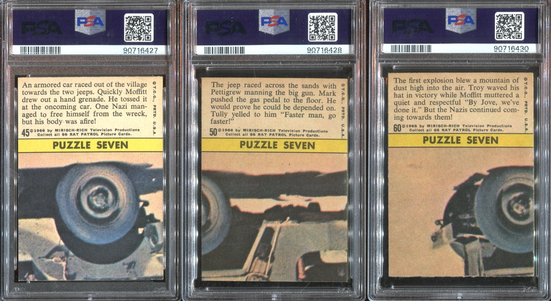 1967 Topps Rat Patrol Lot of (27) PSA-Graded Cards