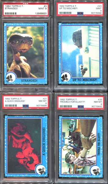 1982 Topps E.T. The Extraterrestrial Lot of (13) PSA-Graded Cards