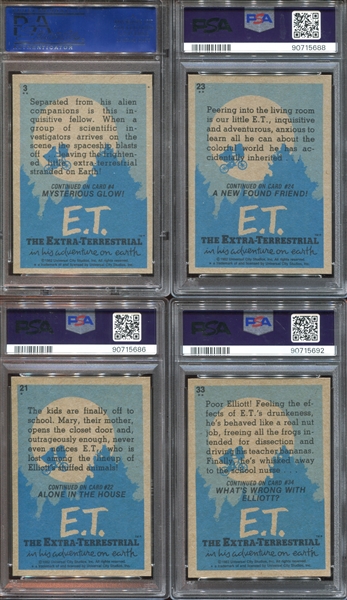 1982 Topps E.T. The Extraterrestrial Lot of (13) PSA-Graded Cards