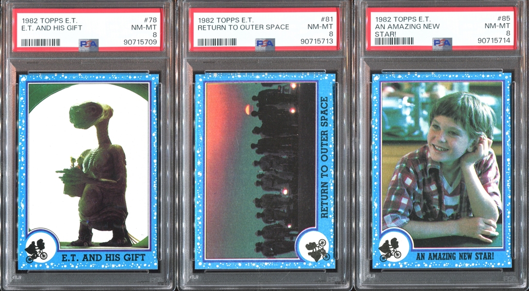 1982 Topps E.T. The Extraterrestrial Lot of (13) PSA-Graded Cards