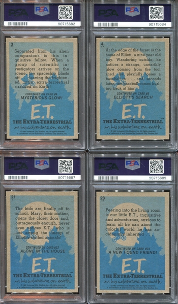 1982 Topps E.T. The Extraterrestrial Lot of (22) PSA-Graded Cards