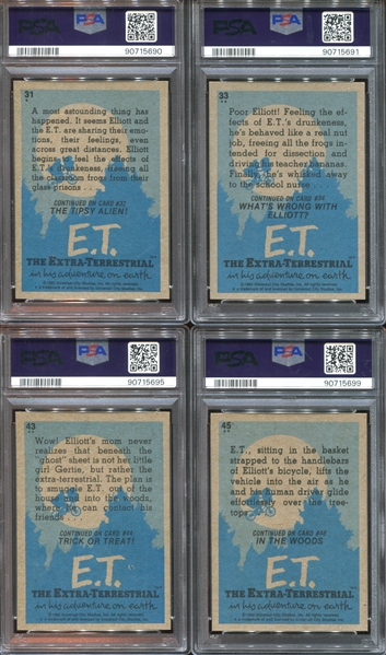 1982 Topps E.T. The Extraterrestrial Lot of (22) PSA-Graded Cards