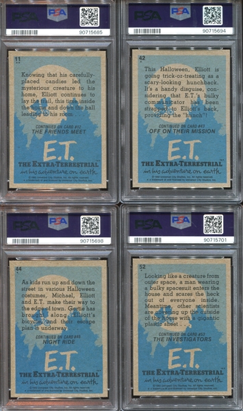 1982 Topps E.T. The Extraterrestrial Lot of (22) PSA-Graded Cards