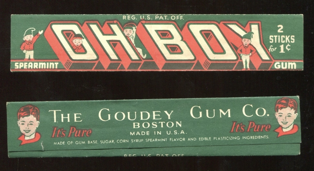 1930's Goudey Gum Oh Boy Gum Wrappers Lot of (6)