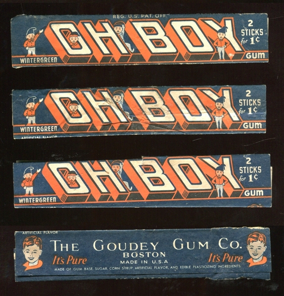 1930's Goudey Gum Oh Boy Gum Wrappers Lot of (6)