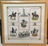 S110 American Tobacco Company (ATC) Pillow Top Silks Generals Framed Amazing Display Piece (ex-Dreier Collection)