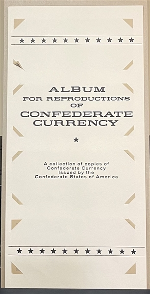 F-UNC Cheerios Confederate Money Album with (10) Facsimile Bills