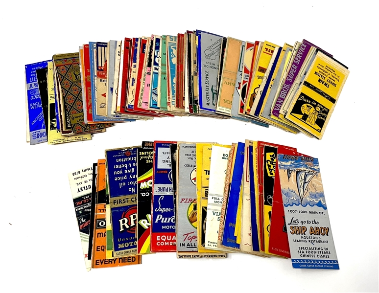 Mixed Lot of over (100) Matchbook Covers from 1930's-1970's