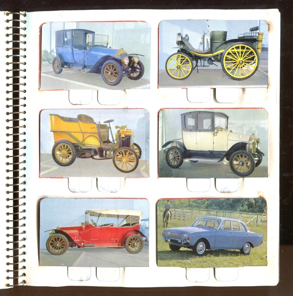 1964 Societe General L'AUTO a travers les ages (Cars through the Ages) Complete Set of (100) Metal cards in Album