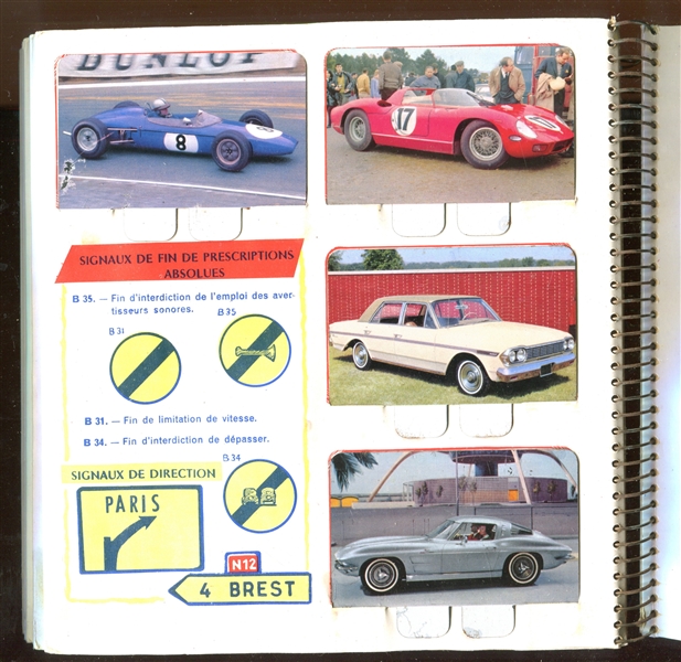 1964 Societe General L'AUTO a travers les ages (Cars through the Ages) Complete Set of (100) Metal cards in Album