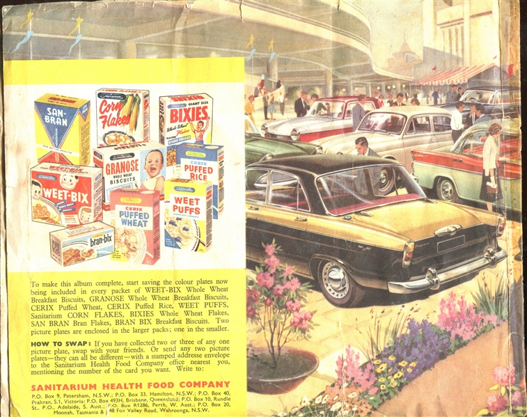 1960 Sanitarium Health Foods (Australia) Cavalcade of Cars Set of (50) in Album