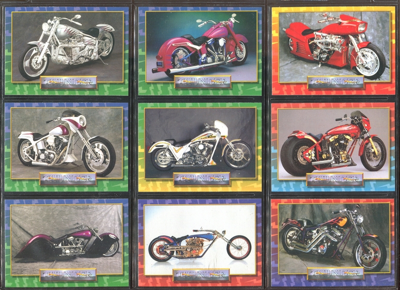 1993 Thunder Productions (USA) Thunder Motorcycles Complete Set of (100) With Window Cling