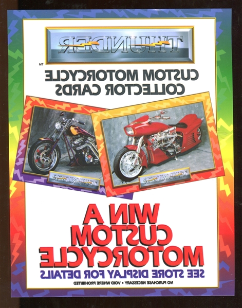 1993 Thunder Productions (USA) Thunder Motorcycles Complete Set of (100) With Window Cling