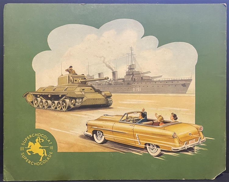 1952 Jacques Chocolates (Belgium) Ships, Tanks and Cars Complete Set of (171) in Album