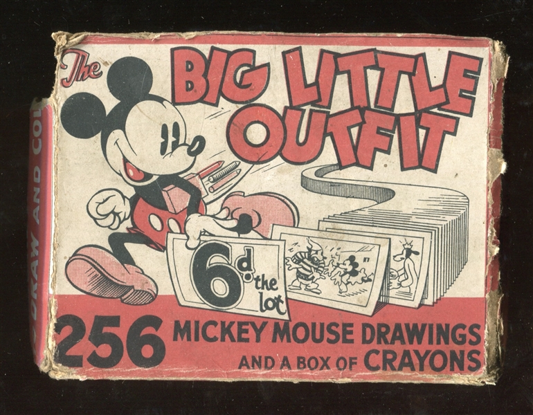 British Mickey Mouse Big Little Outfit Boxed Color Sheet/Cards of Over (200)