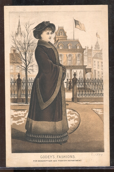 Fantastic Godey's Fashions Oversized Trade Card